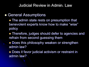 Judicial Review in Admin. Law