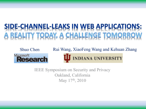 Side-Channel-Leaks in Web Applications: A