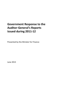 Response by department - Department of Treasury and Finance