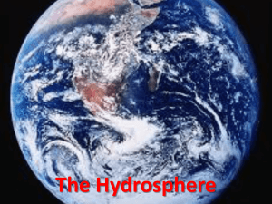 29 The Hydrosphere Text Chapter 10
