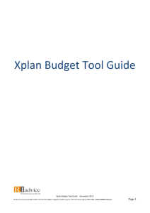 To access the Budget tool