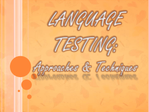 LANGUAGE TESTING
