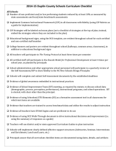 2014-15 Curriculum Checklist