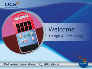 Introduction to GCSE Design and Technology presentation