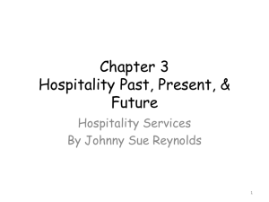 Chapter 3 Notes-History of Hospitality