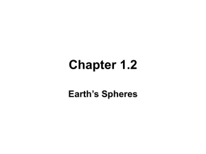 Chapter 1.2 Earth's Spheres