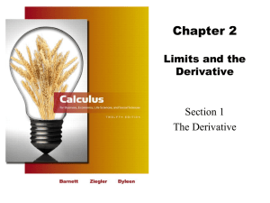 2.1 The derivative