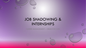 Job Shadowing & Internships - Public Schools of Robeson County