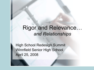 Rigor and Relevance - Louisiana Department of Education
