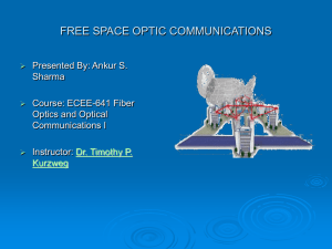FREE SPACE OPTIC COMMUNICATIONS