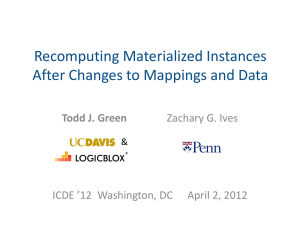 slides/icde12_mappings - Computer Science @ UC Davis