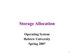 Introduction to Storage Allocation
