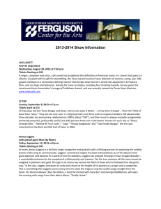 2013-2014 Show Information - Ferguson Center for the Arts