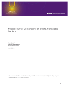 Cybersecurity: Cornerstone of a Safe