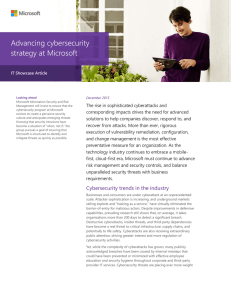 Advancing cybersecurity strategy at Microsoft