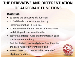 Lesson 7: Four Step Rule, Differentiation Formulas2