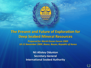 The Present and Future of Exploration for Deep Seabed Mineral