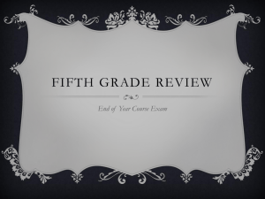 Fifth Grade Review - OCPS TeacherPress