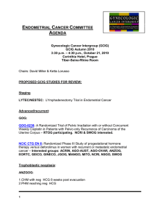 Endometrial Cancer Committee Agenda