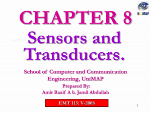 Chapter 8: Sensors & Tranducers