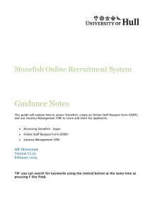 Stonefish Online Staff Recruitment System