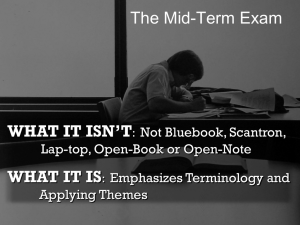 The Mid-Term Exam - Let's Get Down to Business
