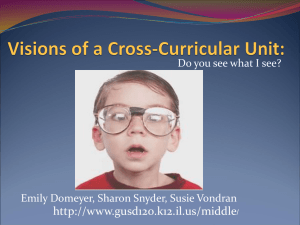 Visions of a Cross-Curricular Unit