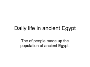 Daily life in ancient Egypt