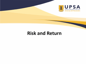 Risk and Return 1