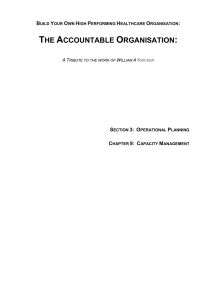 Chapter 9 Capacity Planning - The Accountable Organisation