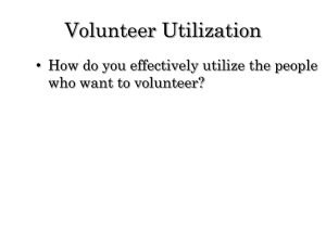 Volunteer Utilization - 4-H Youth Development Program