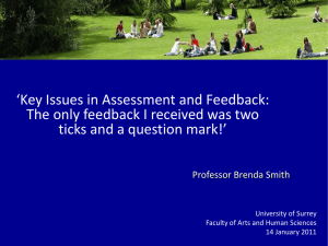 Key issues in assessment and feedback