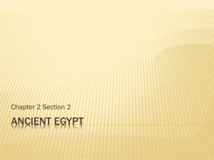 CPWH Chapter 2 Section 2 Ancient Egypt Lecture