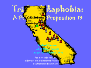 Voyage into Calif City Finance - The California Local Government