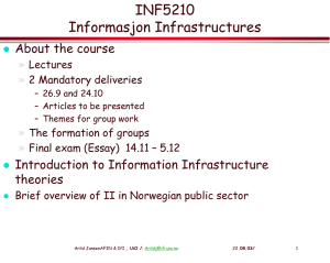 Information Infrastructures -H03
