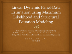 Linear Dynamic Panel-Data Estimation using Maximum Likelihood