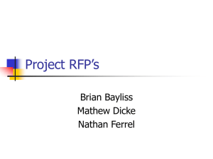 Project RFP's