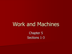 Work and Machines