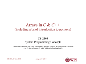 Arrays in C & C++