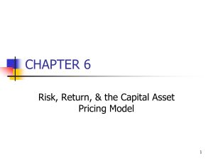 Risk and Return