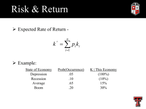 Risk & Return