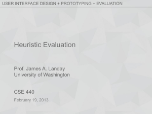 Heuristic Evaluation - University of Washington