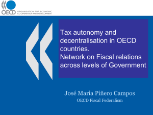 Tax autonomy and decentralisation