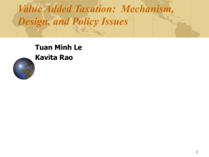 Value Added Taxation: Mechanism, Design, and Policy