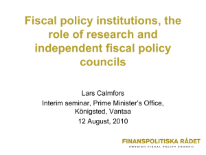 Fiscal Policy Council in Sweden