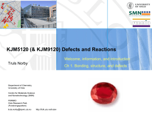 KJM5120 and KJM9120 Defects and Reactions