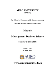 Management Decision Modeling with Spreadsheets