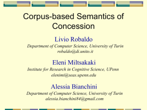 Corpus-based Semantics of Concession: Where do Expectations