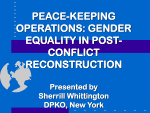 gender mainstreaming in peacekeeping operations