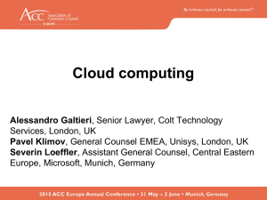 Cloud computing - Association of Corporate Counsel